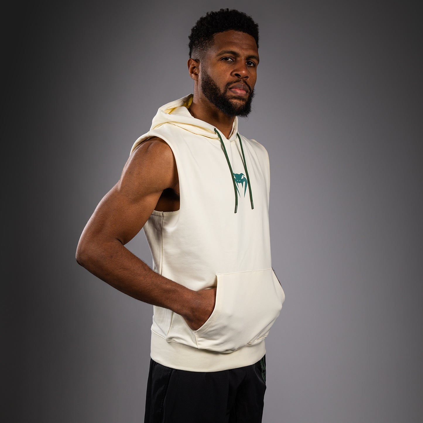 Venum Sparring Sleeveless Hoodies - Vanilla