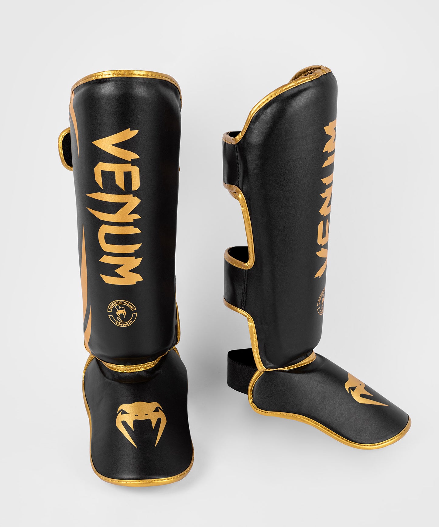 Venum Challenger Standup Shin Guards - Black/Gold