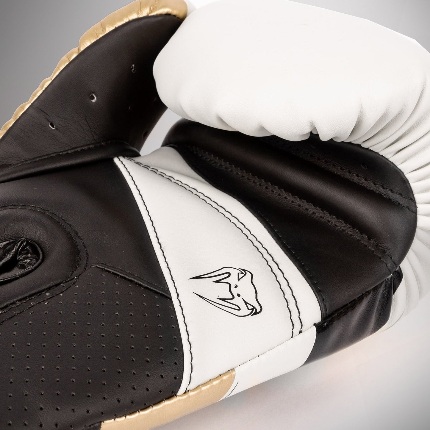 Venum Elite Evo Boxing Gloves - White/Gold