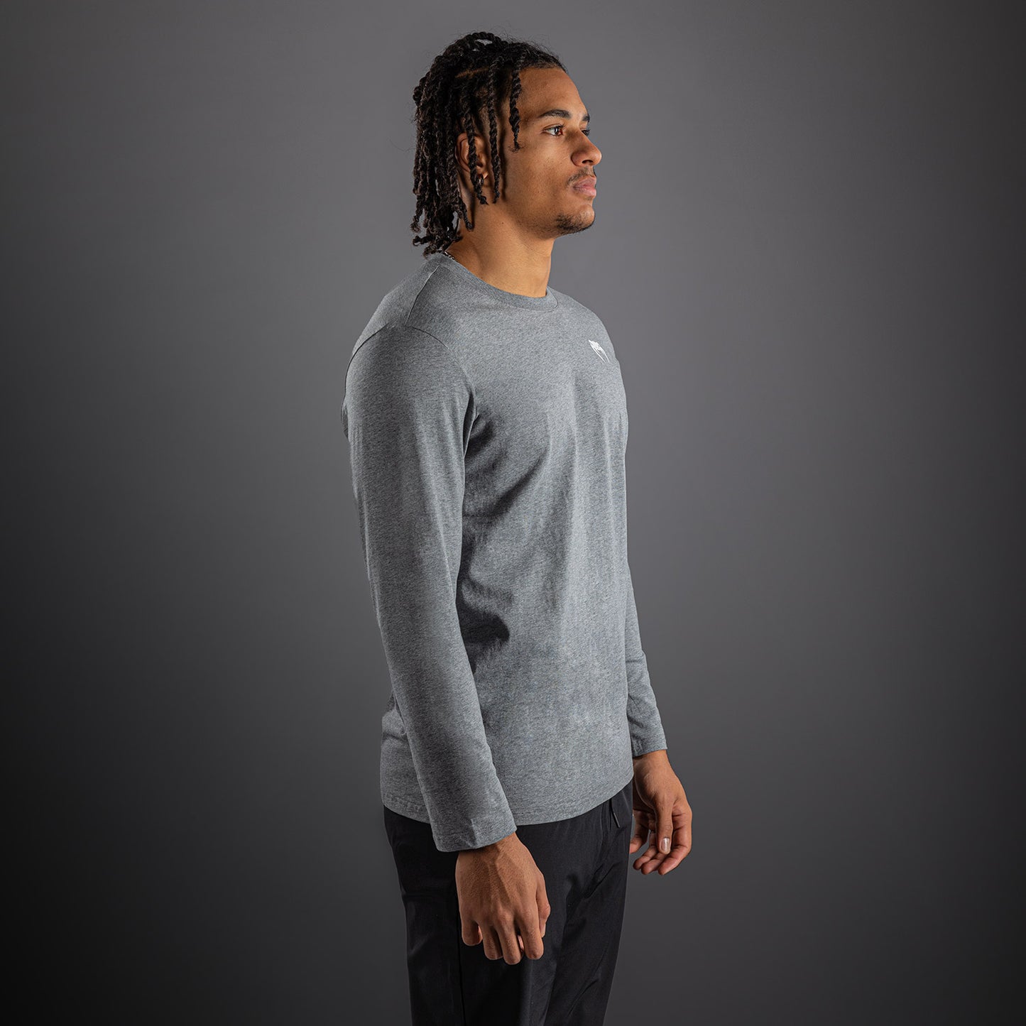 Venum Lineup Long Sleeve T-Shirt Grey - Heather/White