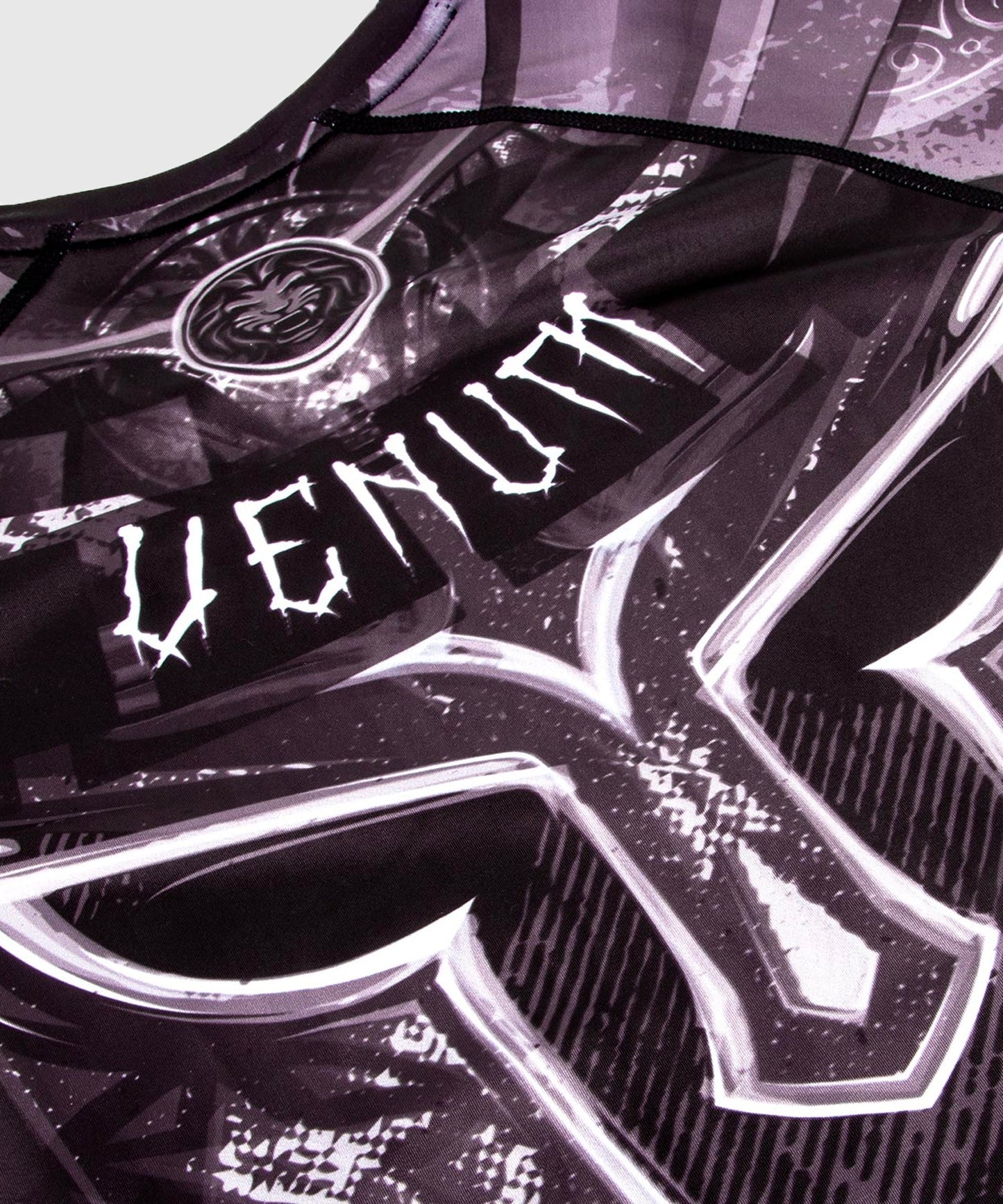 Venum Gladiator 3.0 Rashguard - Black/White - Short Sleeves