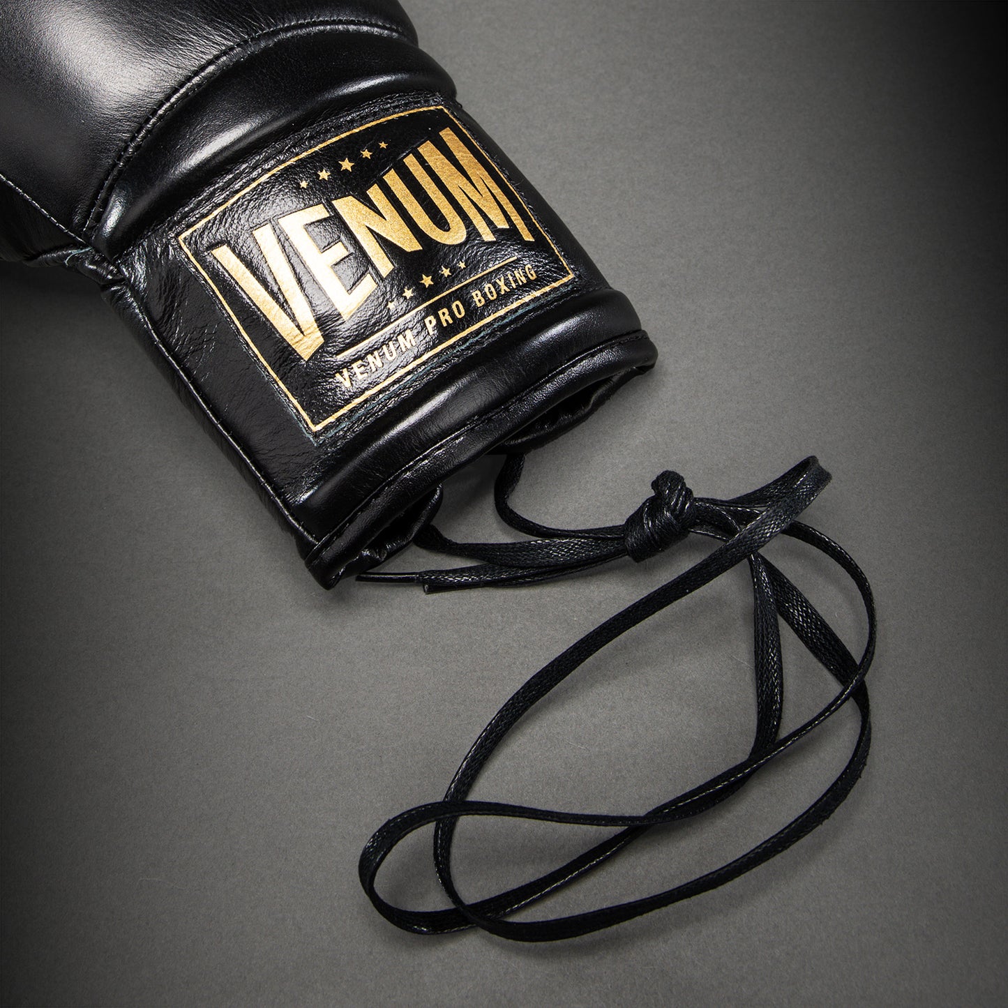 Venum Giant 2.0 Mike Tyson Pro Boxing Gloves with Laces - Black/Gold - Bag included
