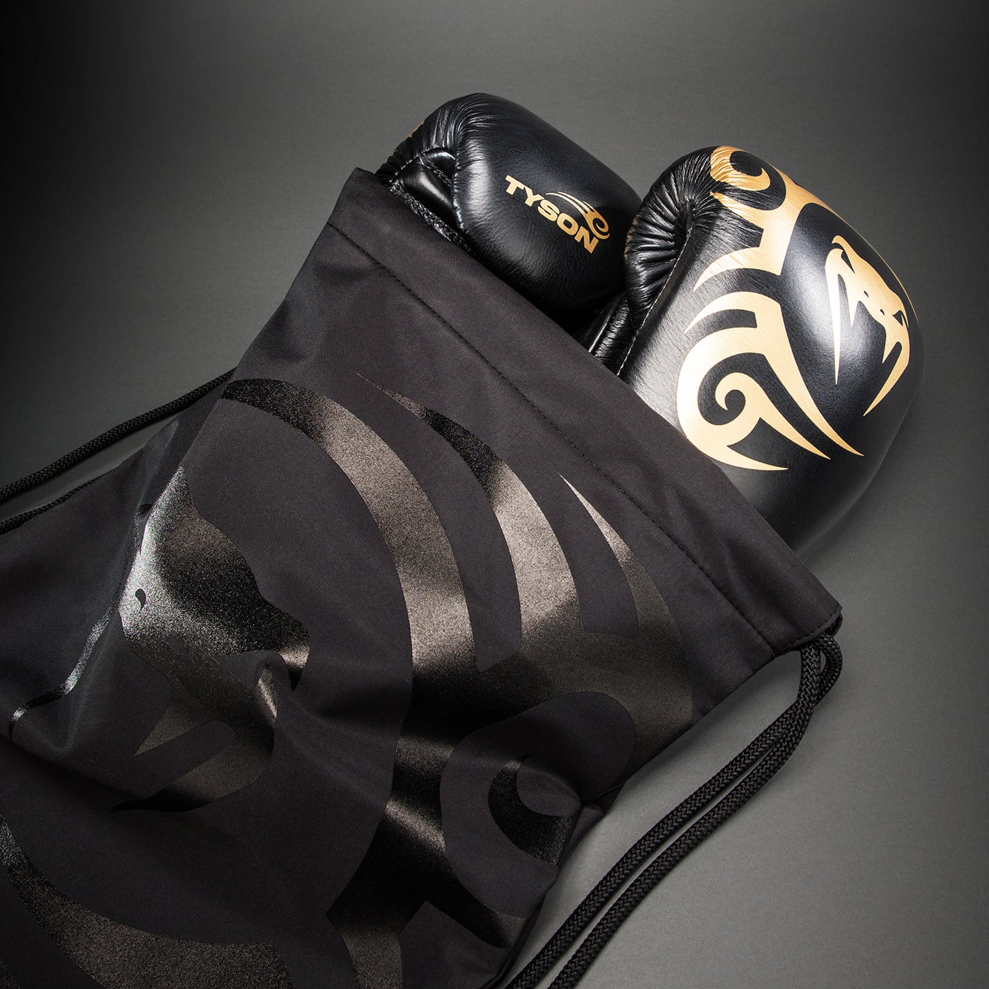 Venum Giant 2.0 Mike Tyson Pro Boxing Gloves with Laces - Black/Gold - Bag included