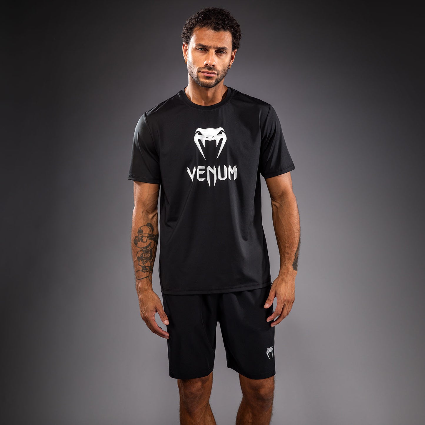 Venum Classic Dry Tech T-Shirt - Black/Silver