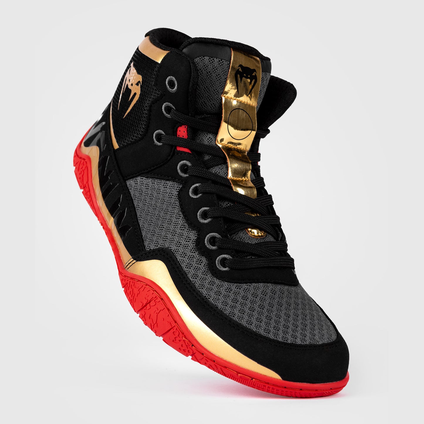 Venum Elite Wrestling Shoes - Black/Gold/Red