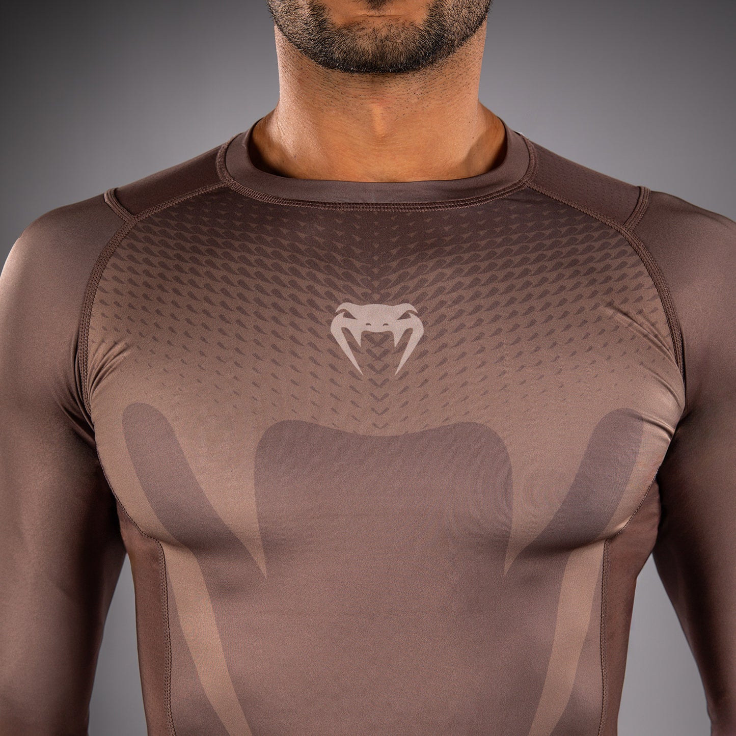 Venum No Gi Rashguards - Chocolate Brown