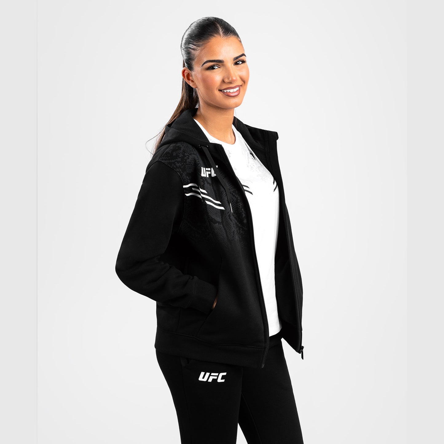 UFC Adrenaline by Venum Replica  Women’s Zip Hoodie - Black