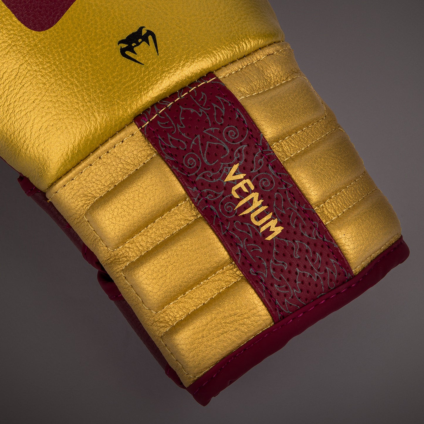Venum Reverso Boxing Gloves - Cherry Red/Gold