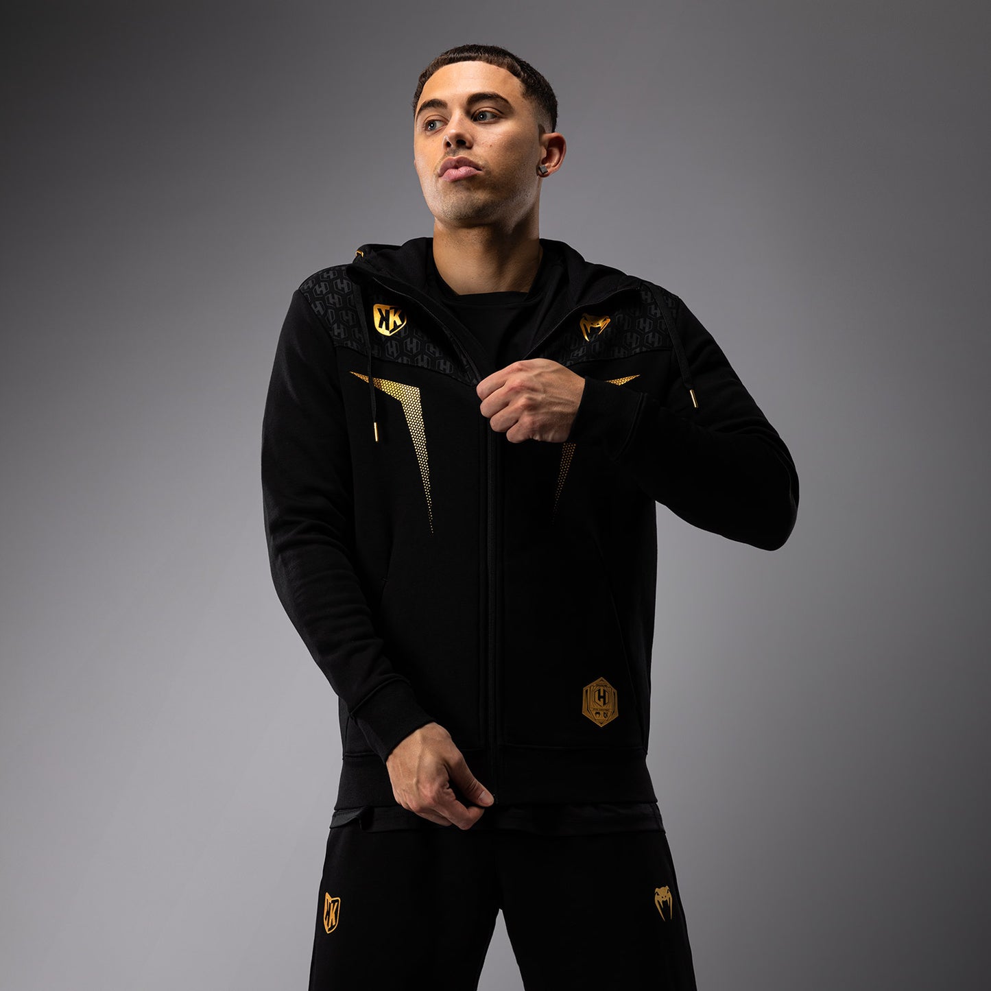 FK x Venum Hexagone MMA Hooded Jacket - Black/Gold