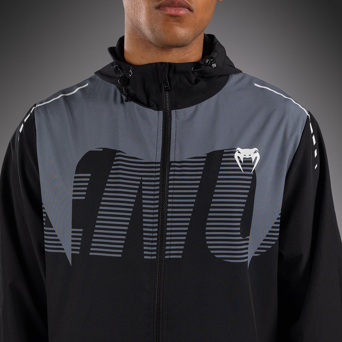 Venum Adrenaline Track Jacket - Black/Silver Grey