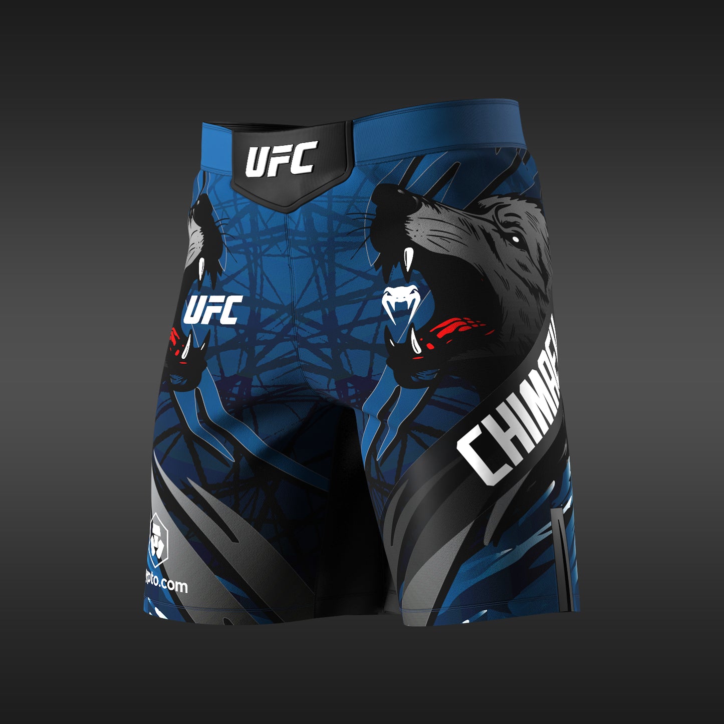 UFC Unrivaled by Venum Khamzat Chimaev Men's Long Fit Fight Short - Blue