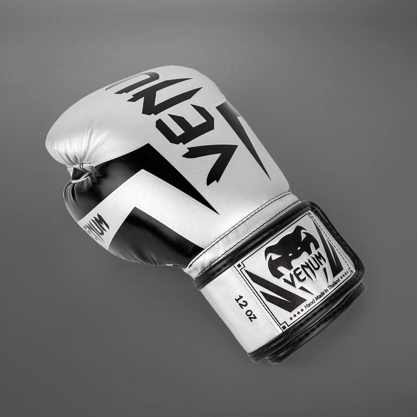 Venum Elite Boxing Gloves - Silver/Black
