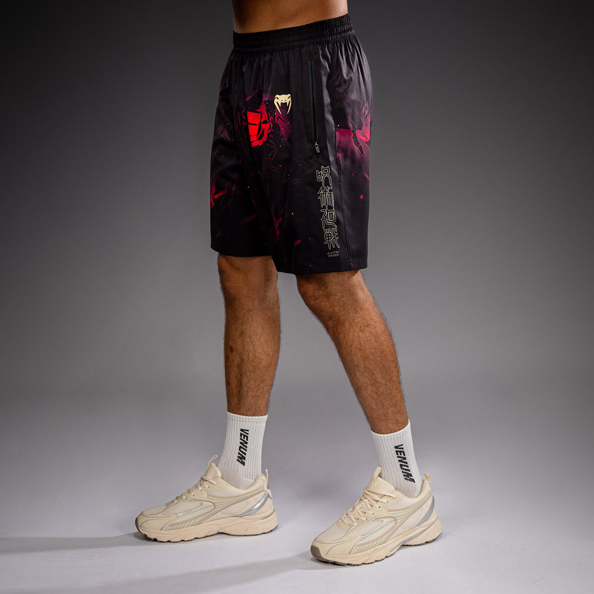 Jujutsu Kaisen x Venum Itadori Training Shorts - Black/Red
