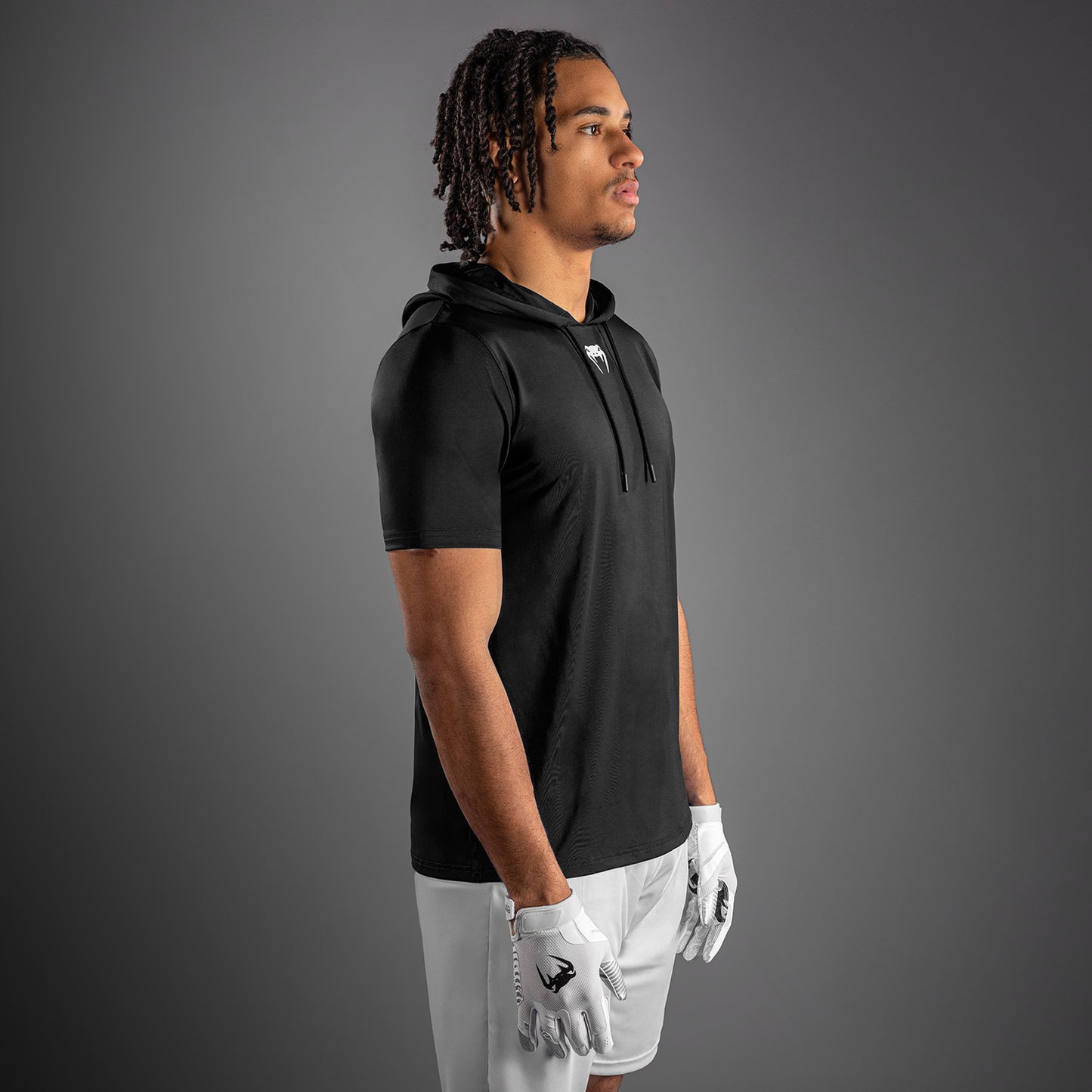 Venum Elite Short Sleeve Dry-Tech Hoodie - Black