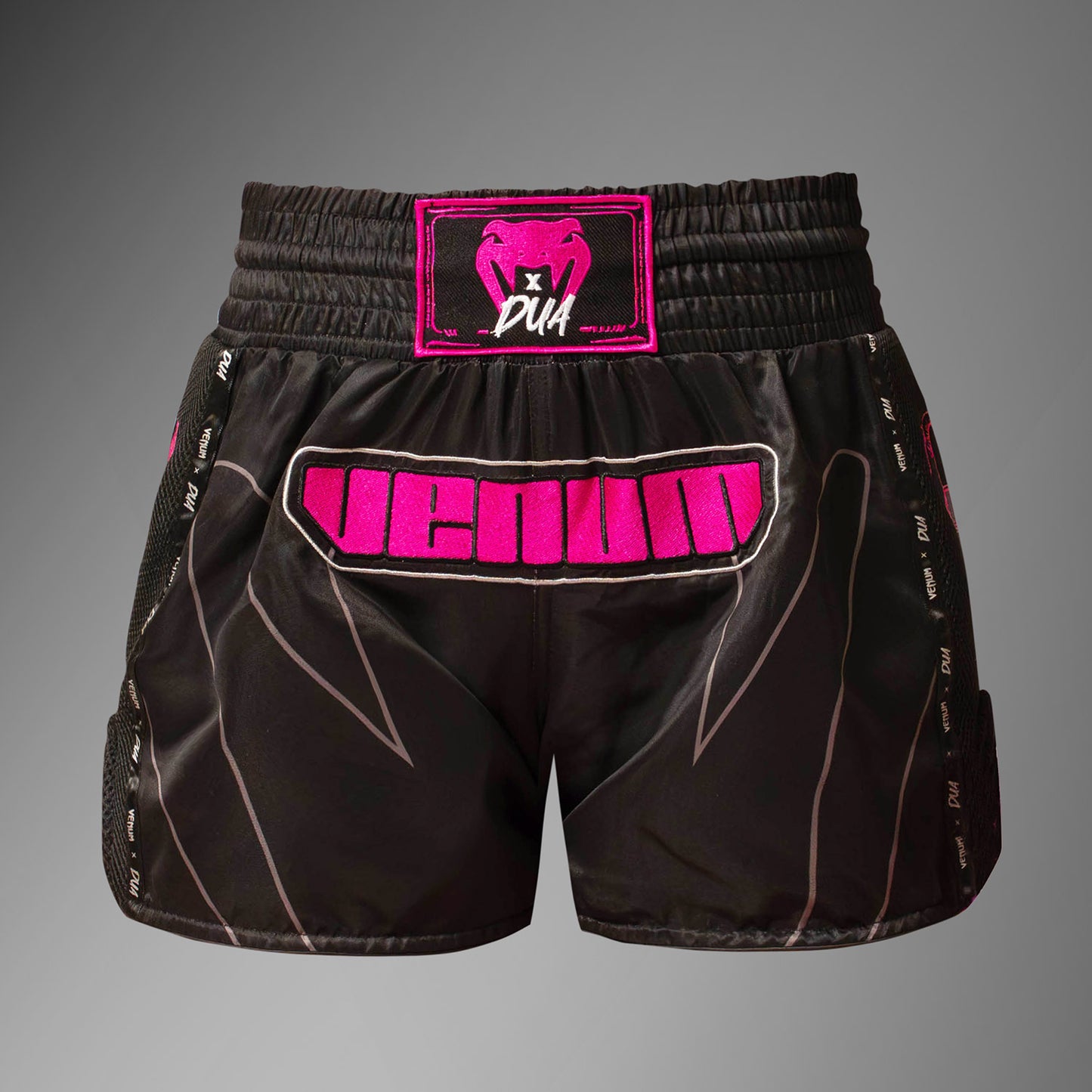 Venum x Dua Muay Thai Shorts - Black/Fuscia Pink