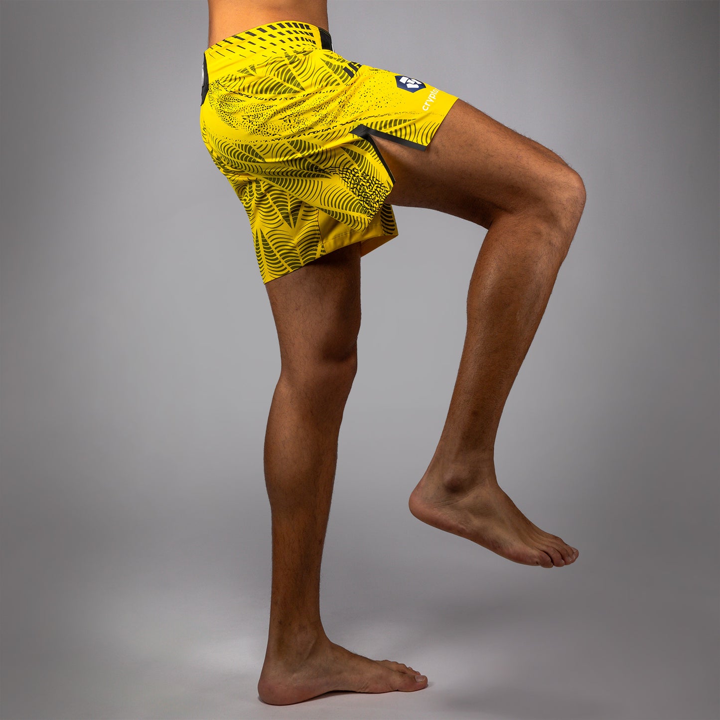 Men's UFC Zenith by Venum Yellow Authentic Fight Night Short Fit Fight Short Personalized