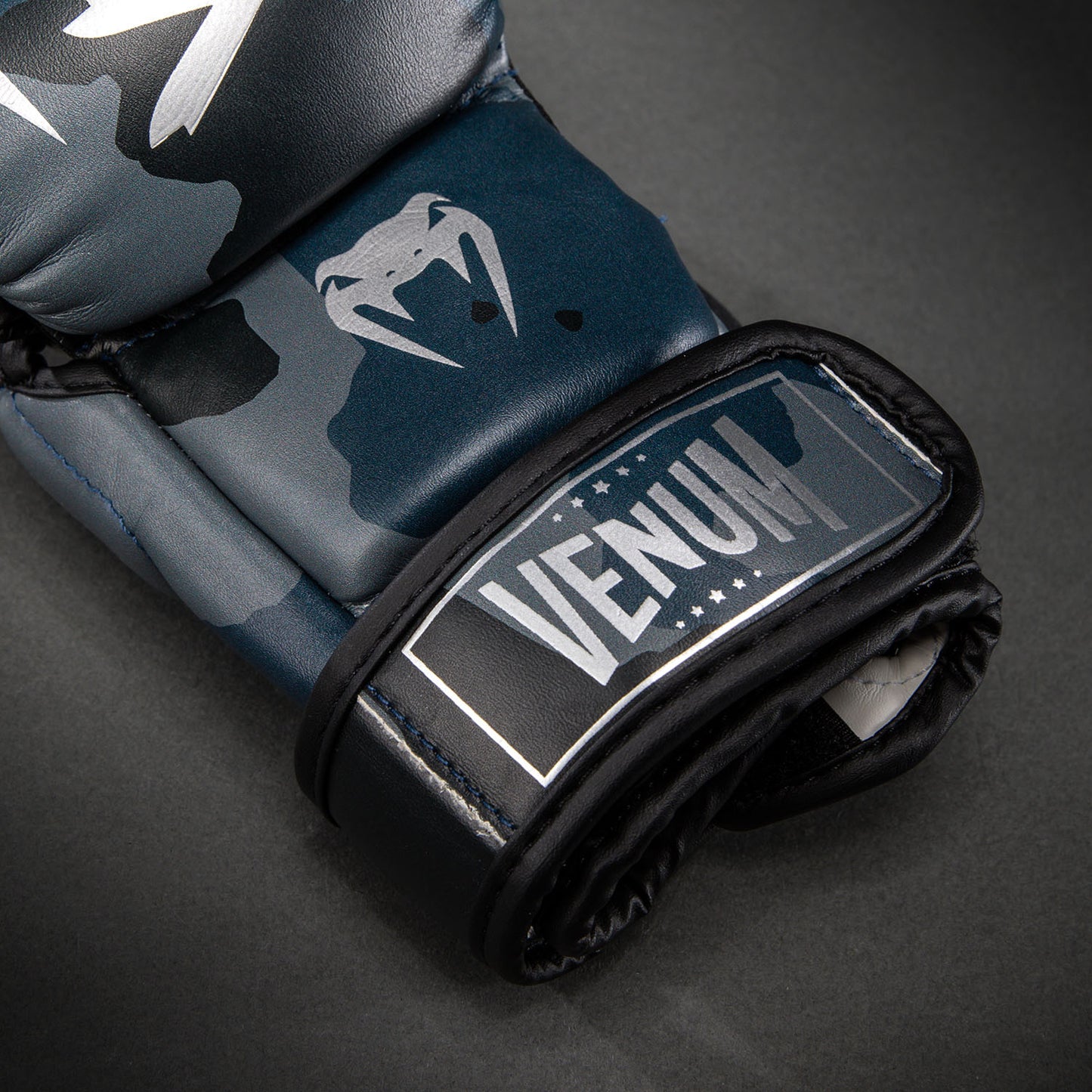 Venum Elite Camo Sparring Gloves - Dark Navy/Blue
