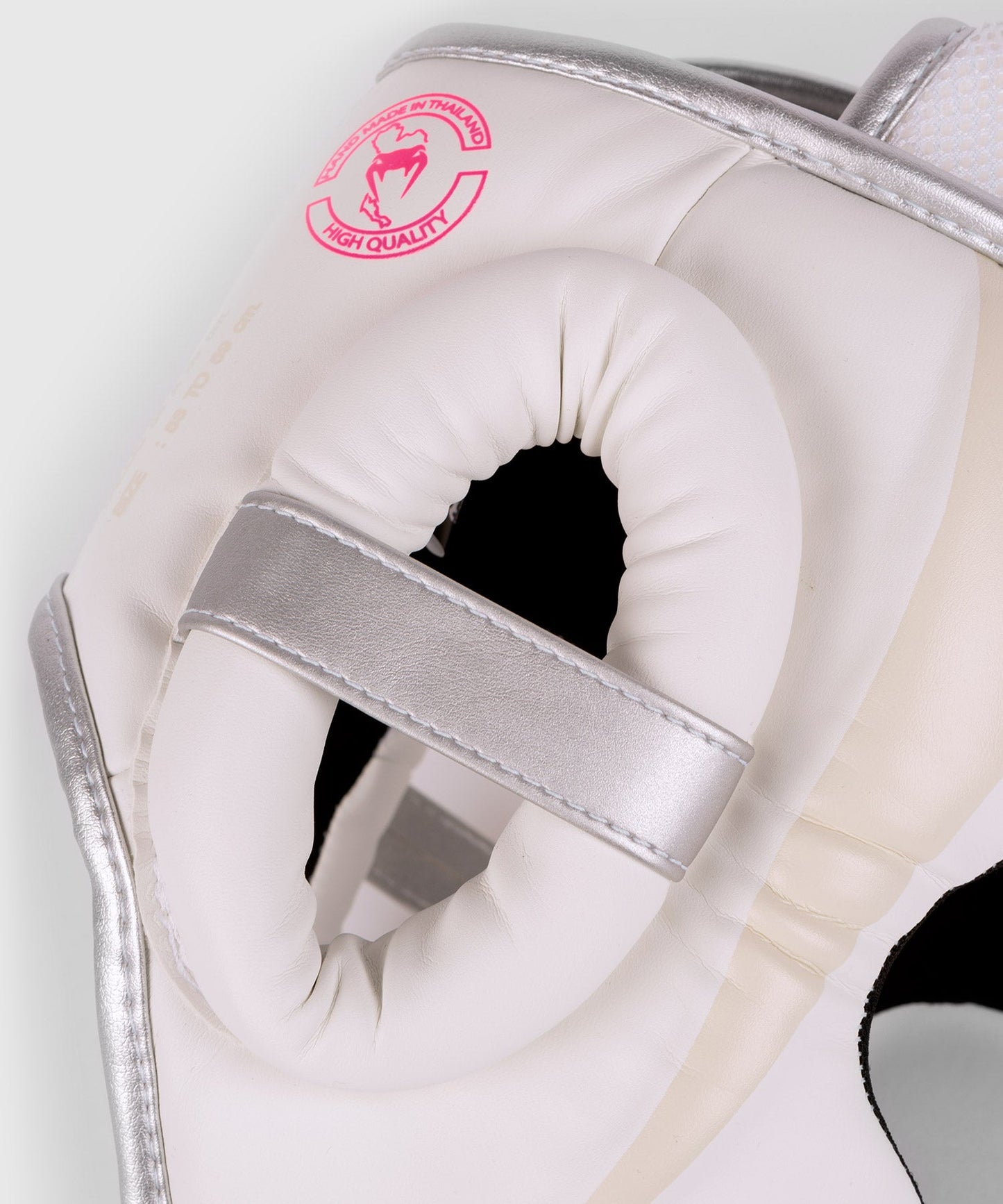 Venum Elite Headgear - White/Silver-Pink