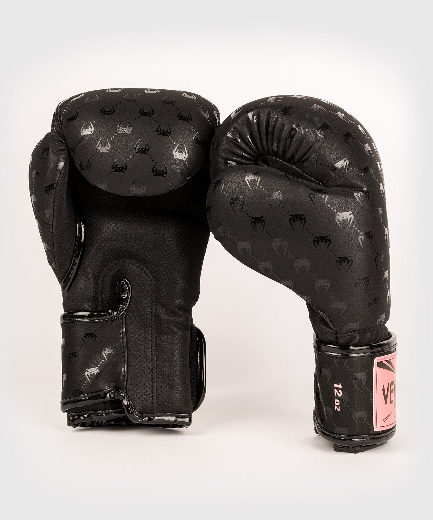 Venum Impact Monogram Boxing Gloves - Black/Pink Gold