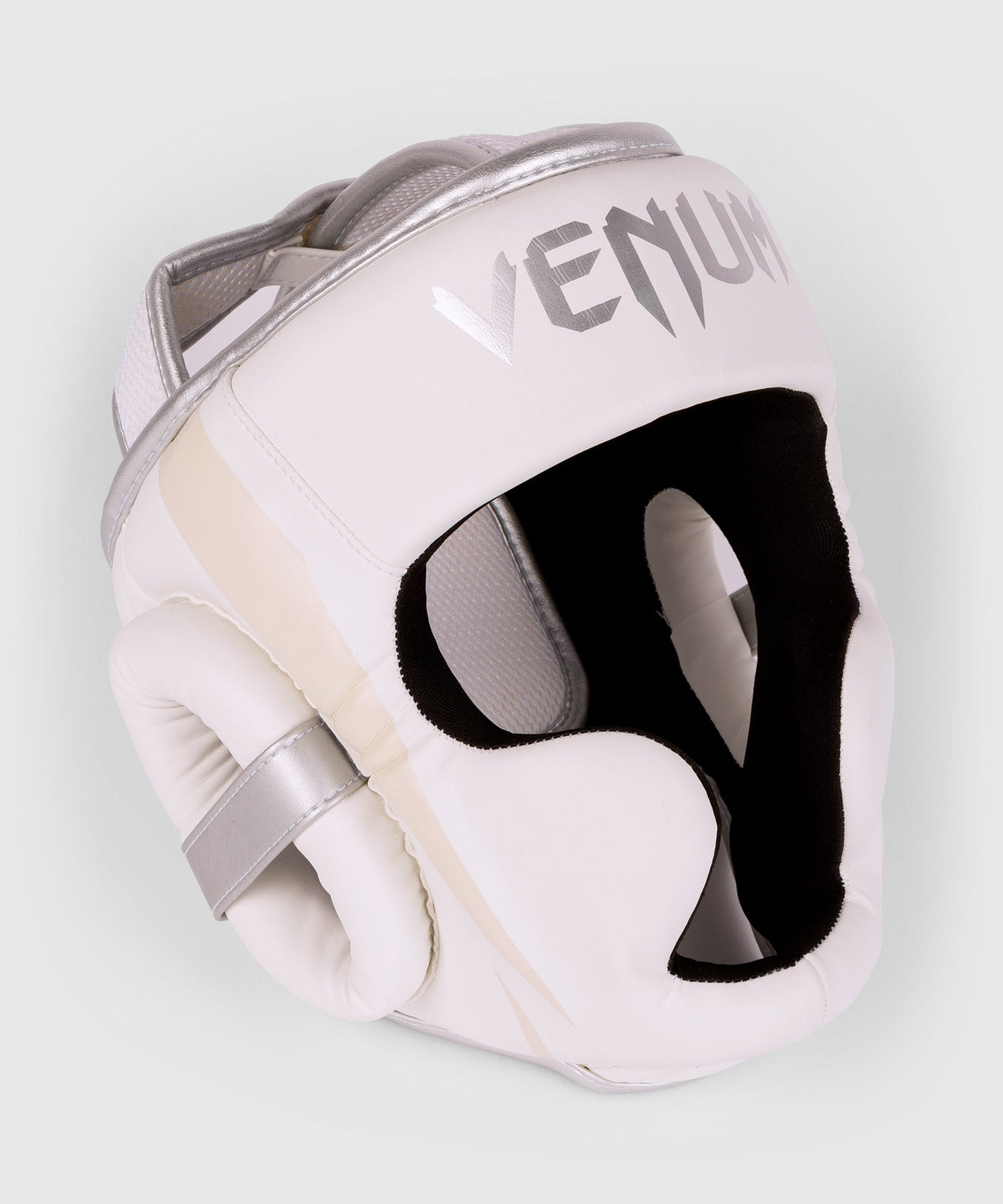 Venum Elite Headgear - White/Silver-Pink