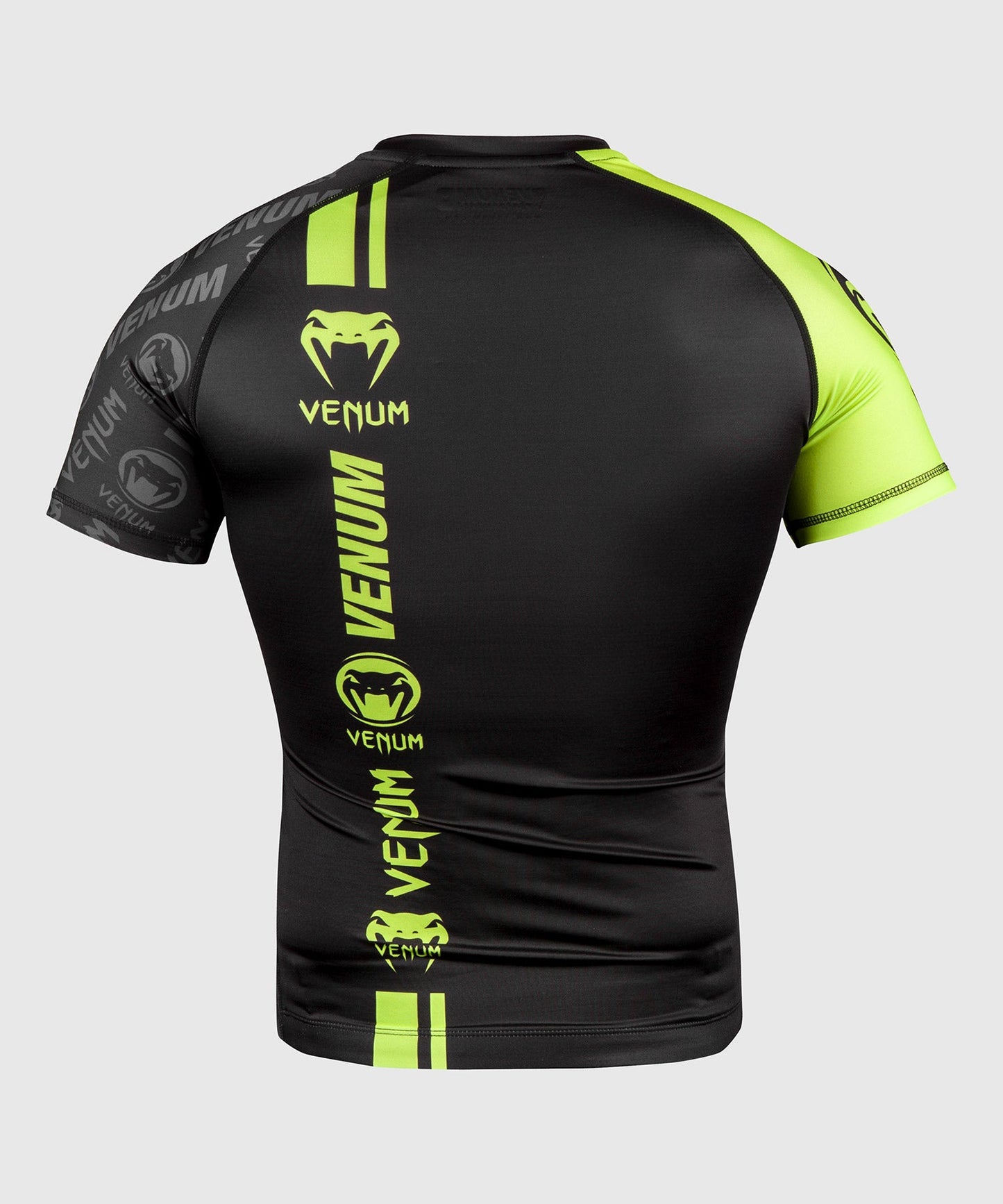 Venum Logos Rashguard - Short Sleeves - Black/Neo Yellow