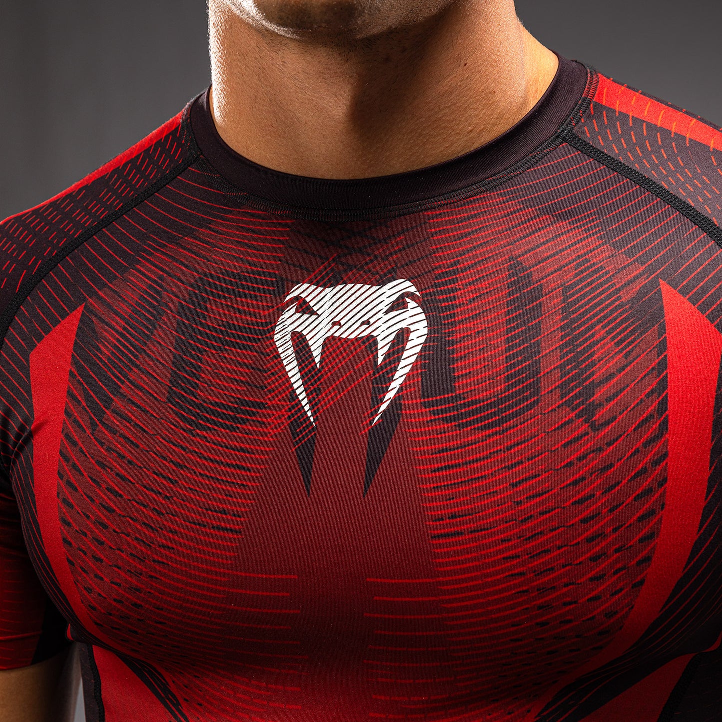 Venum Galactic 3.0 Short Sleeve Rashguard - Red/Silver