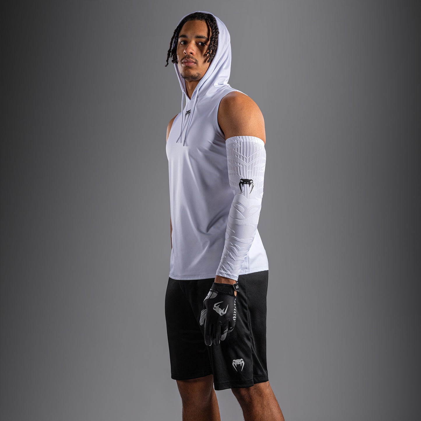 Venum Elite Sleeveless Dry-Tech Hoodie - White