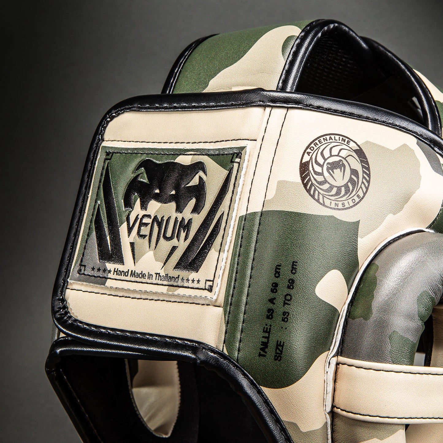 Venum Elite Camo Headgear - Khaki/ Off-hite