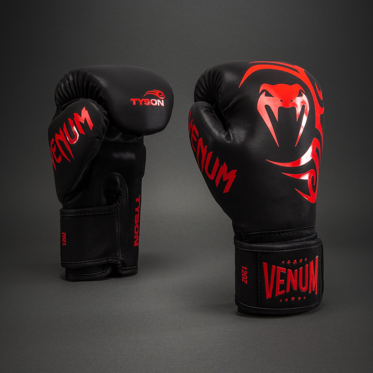 Venum Mike Tyson Replica Boxing Gloves - Black/Red