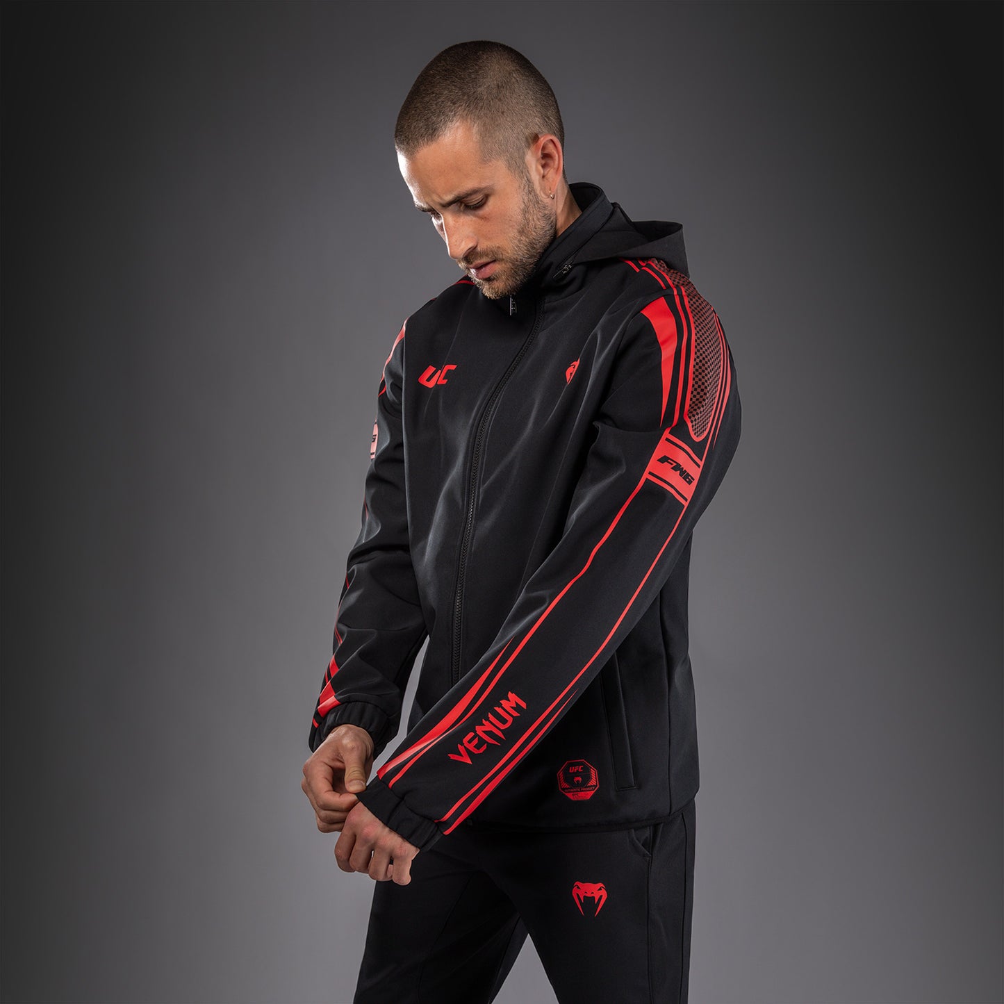 Venum UFC Unity by Venum Authentic Fight Week Men's Zip Hoodie - Black