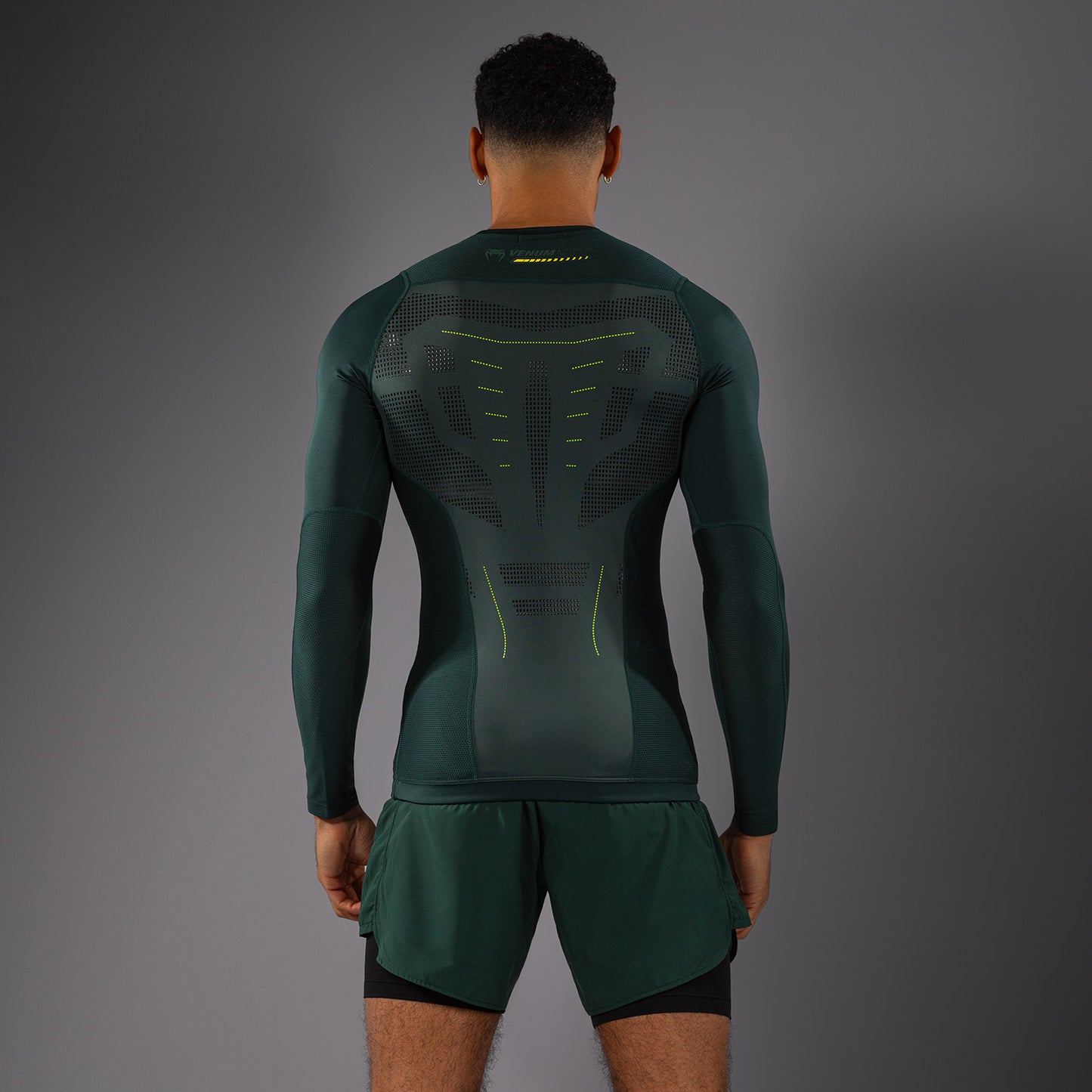 Venum Technical 3.0 Long Sleeve Rashguard - Forest Green
