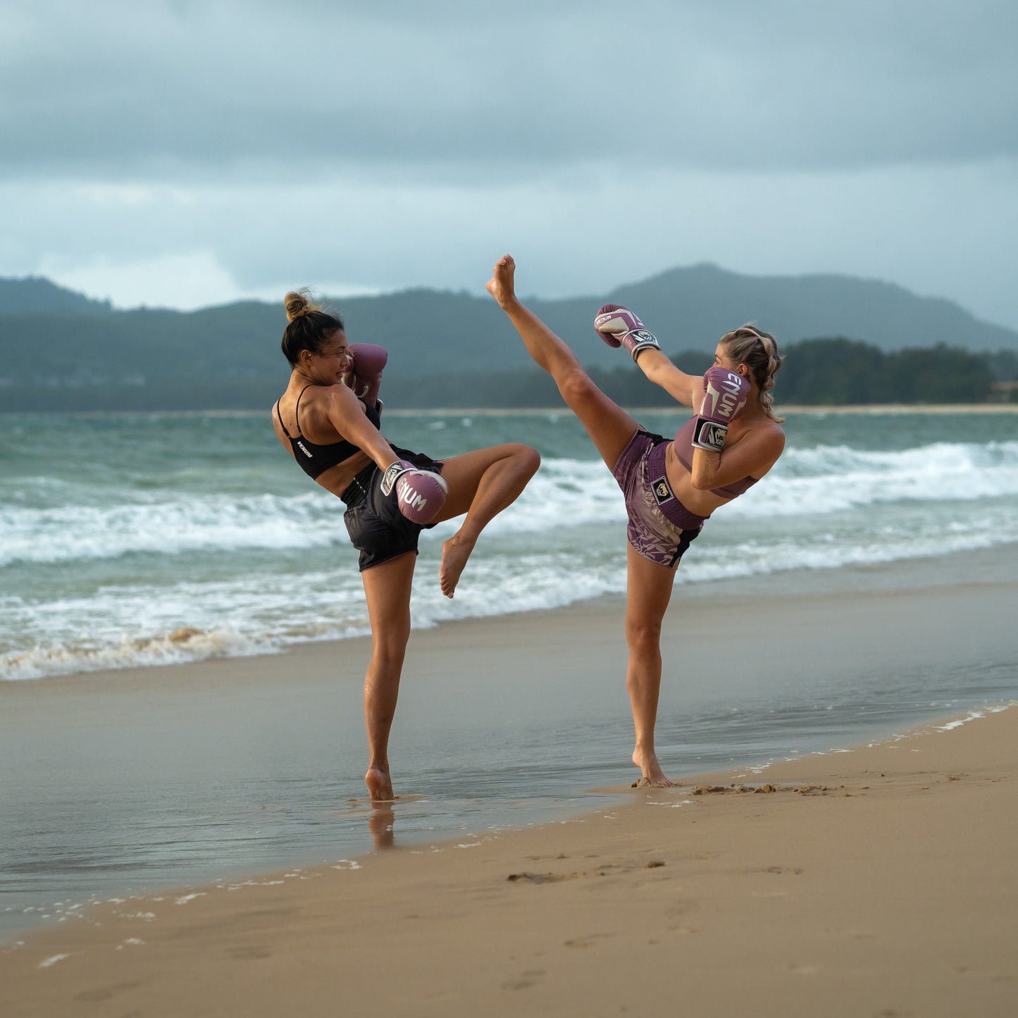 Venum x Kaz Muay Thai Shorts - Dusky Orchid