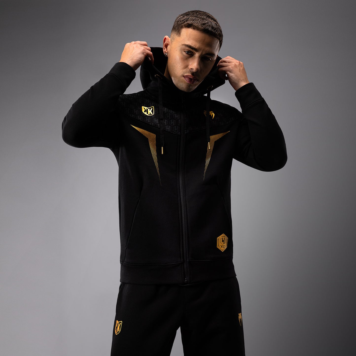 FK x Venum Hexagone MMA Hooded Jacket - Black/Gold