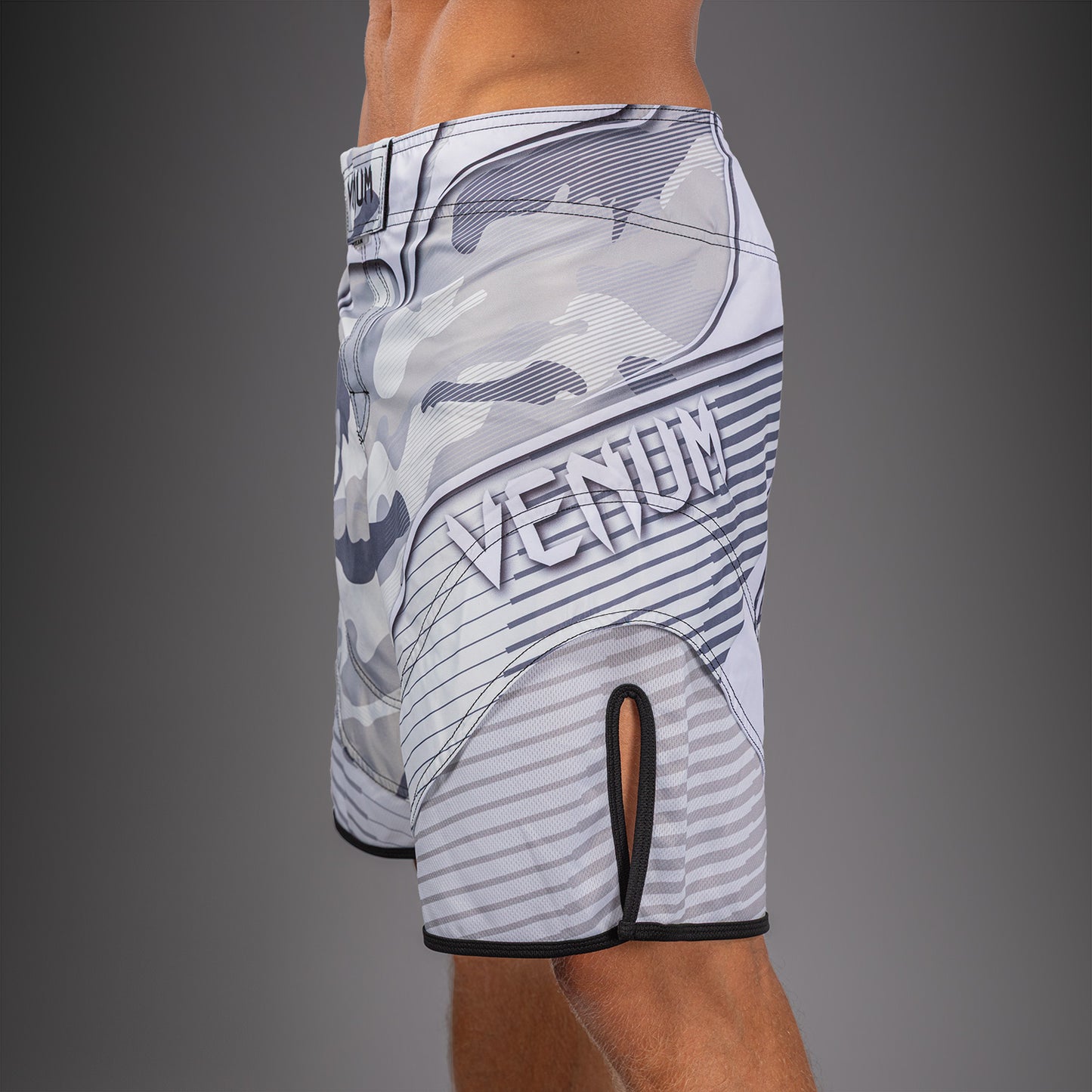 Venum Camo Hero Fight Shorts - White/Light Grey