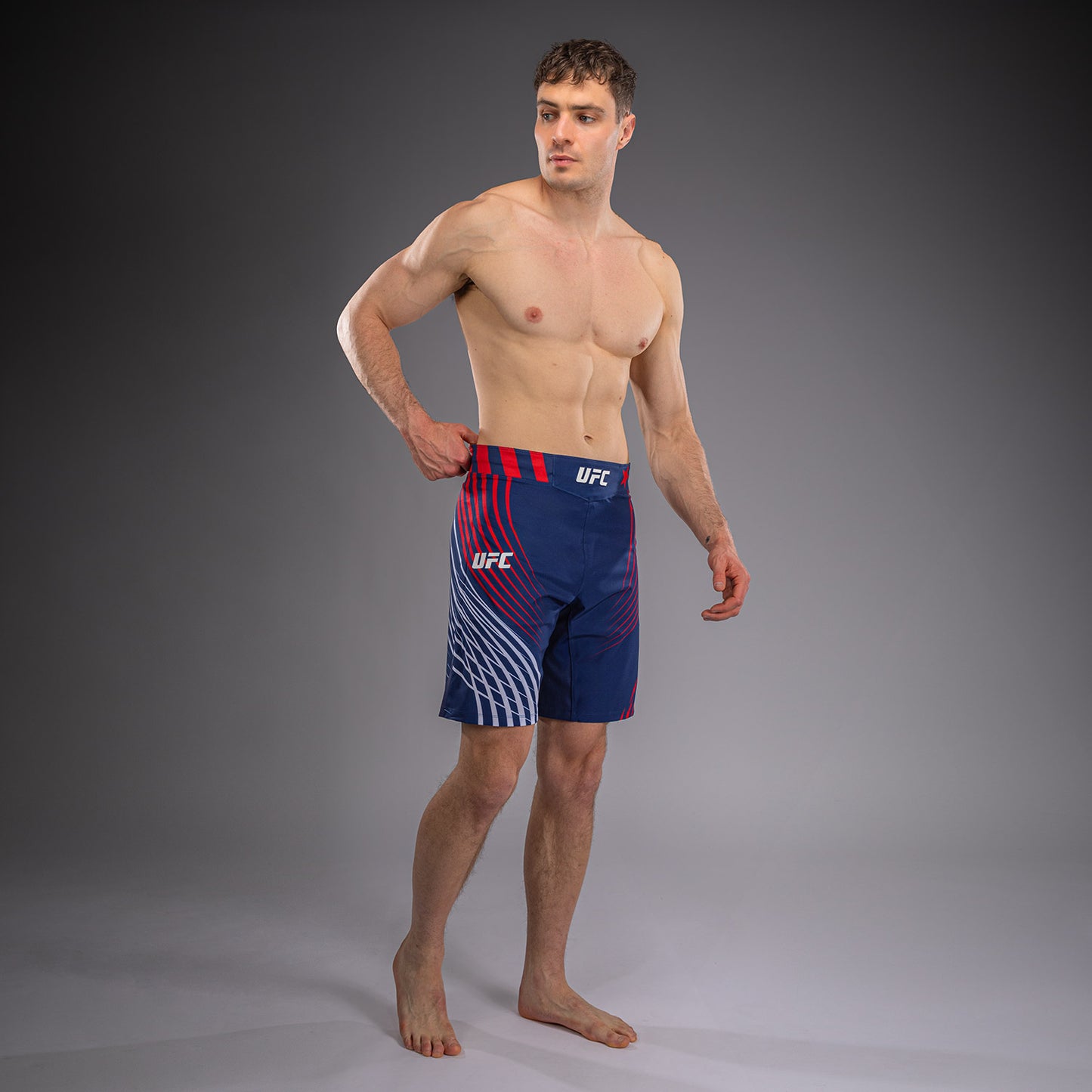 Men's Official UFC Freedom 250 by Venum Blue Personalized Authentic Fight Night Long Fit Fight Short