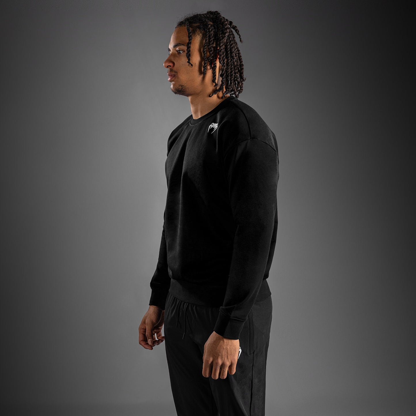 Venum Lineup Fleece Crew - Black/White