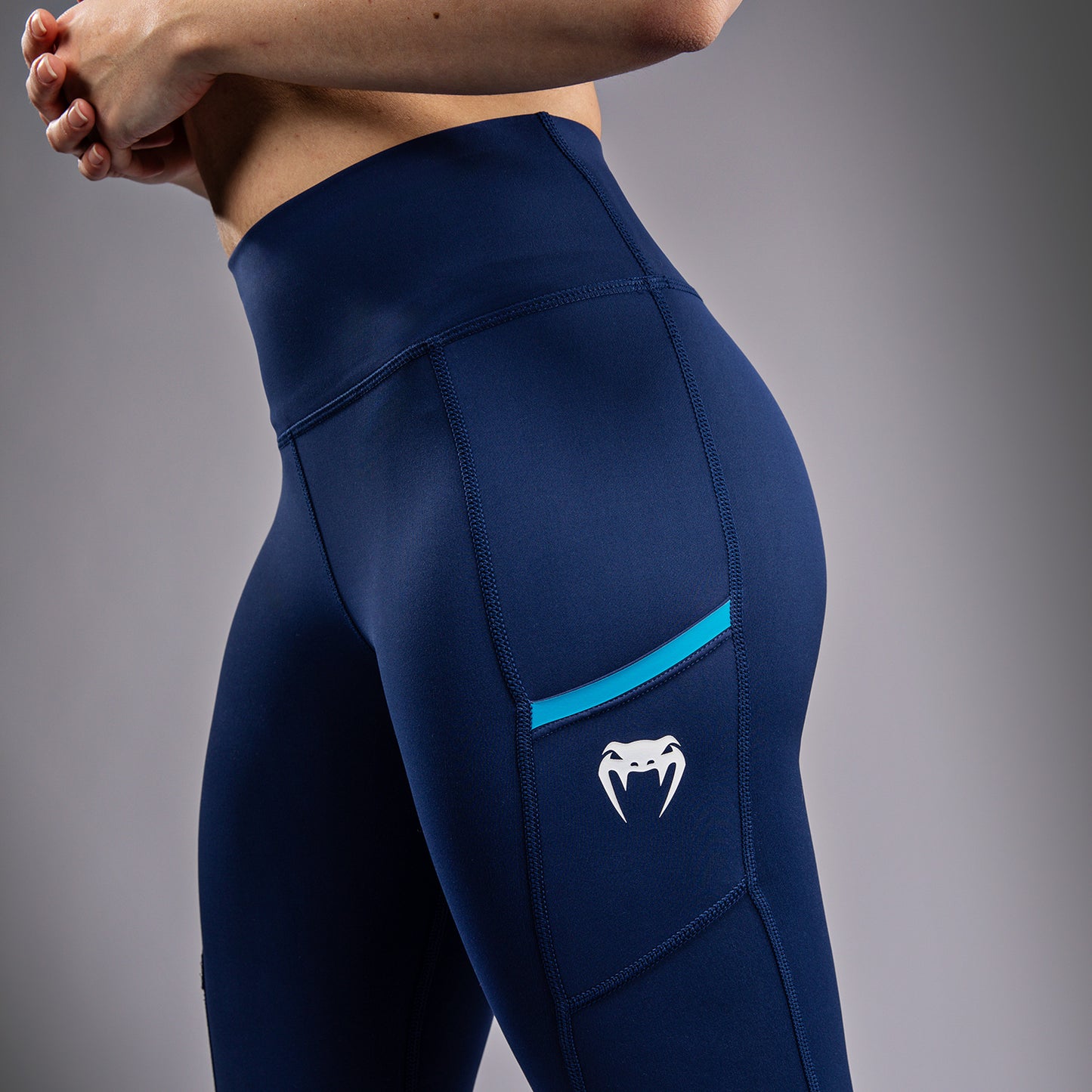 Venum x Top Rank Original Women's Full-Length Leggings - Navy Blue