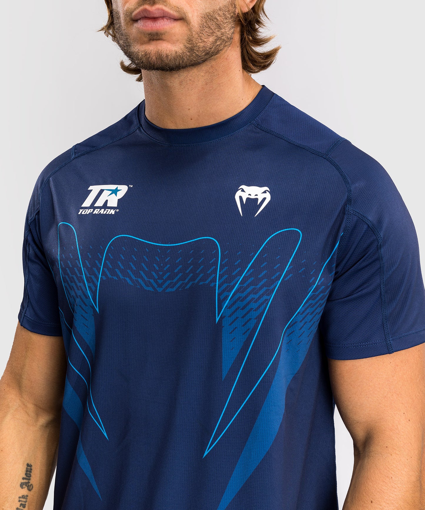 Venum x Top Rank Original Men's Dry Tech Shirt - Navy Blue
