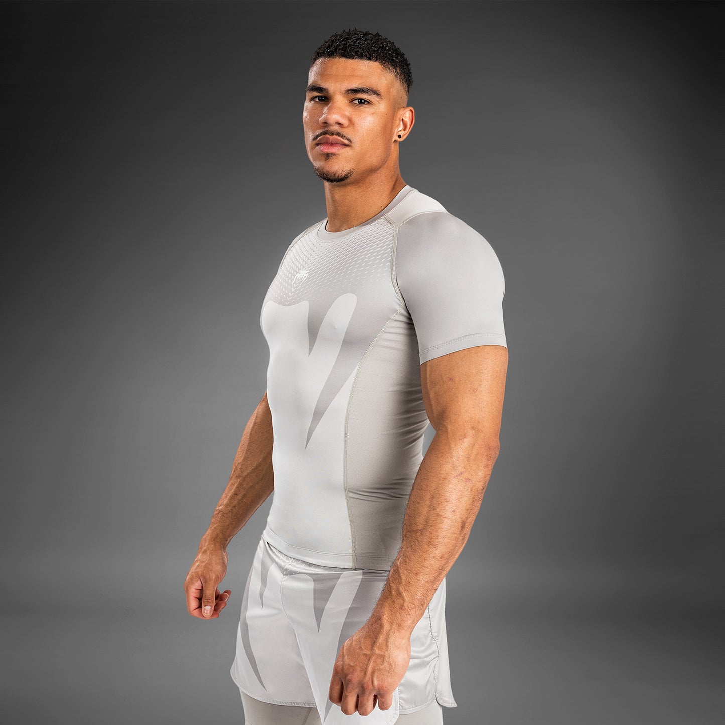 Venum Attack Men's Short Sleeve Rashguard - Sand