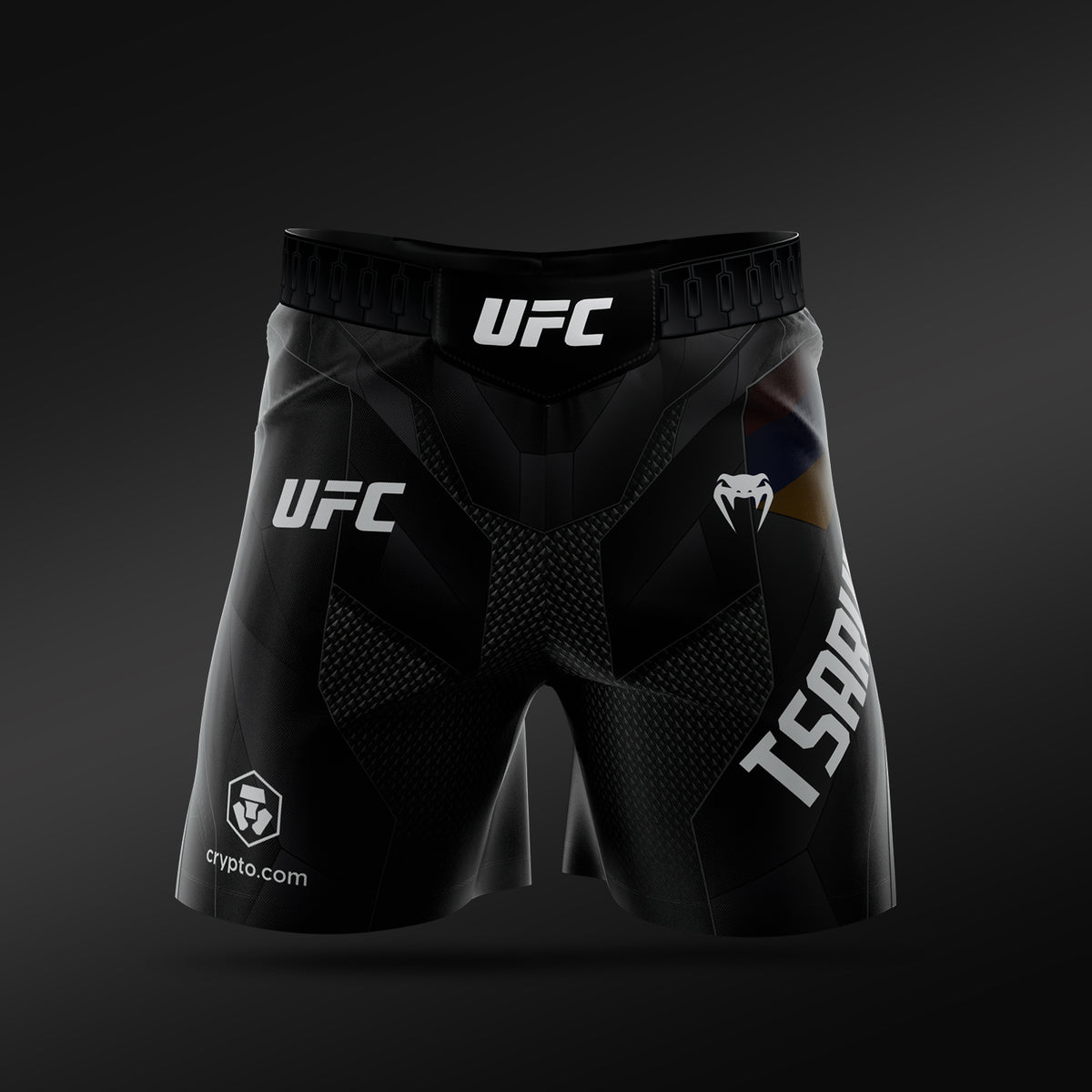 Men’s UFC Adrenaline Unrivaled by Venum Black Arman Tsarukyan Short Fit Fight Short
