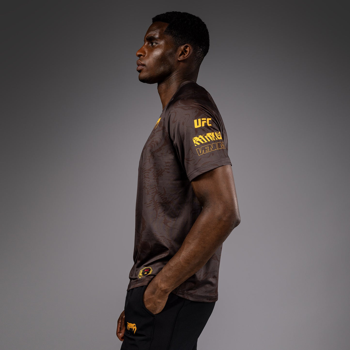 UFC Fusion by Venum Fight Week Men’s Dry-Tech T-Shirt - Earthen Brown