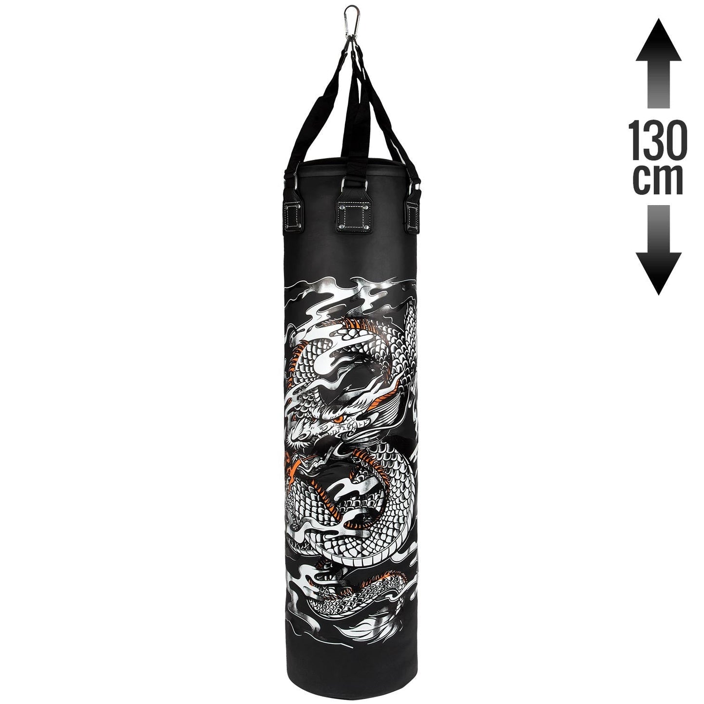 Venum Dragon's Flight Heavy Bag - Black/White - Unfilled - 130cm