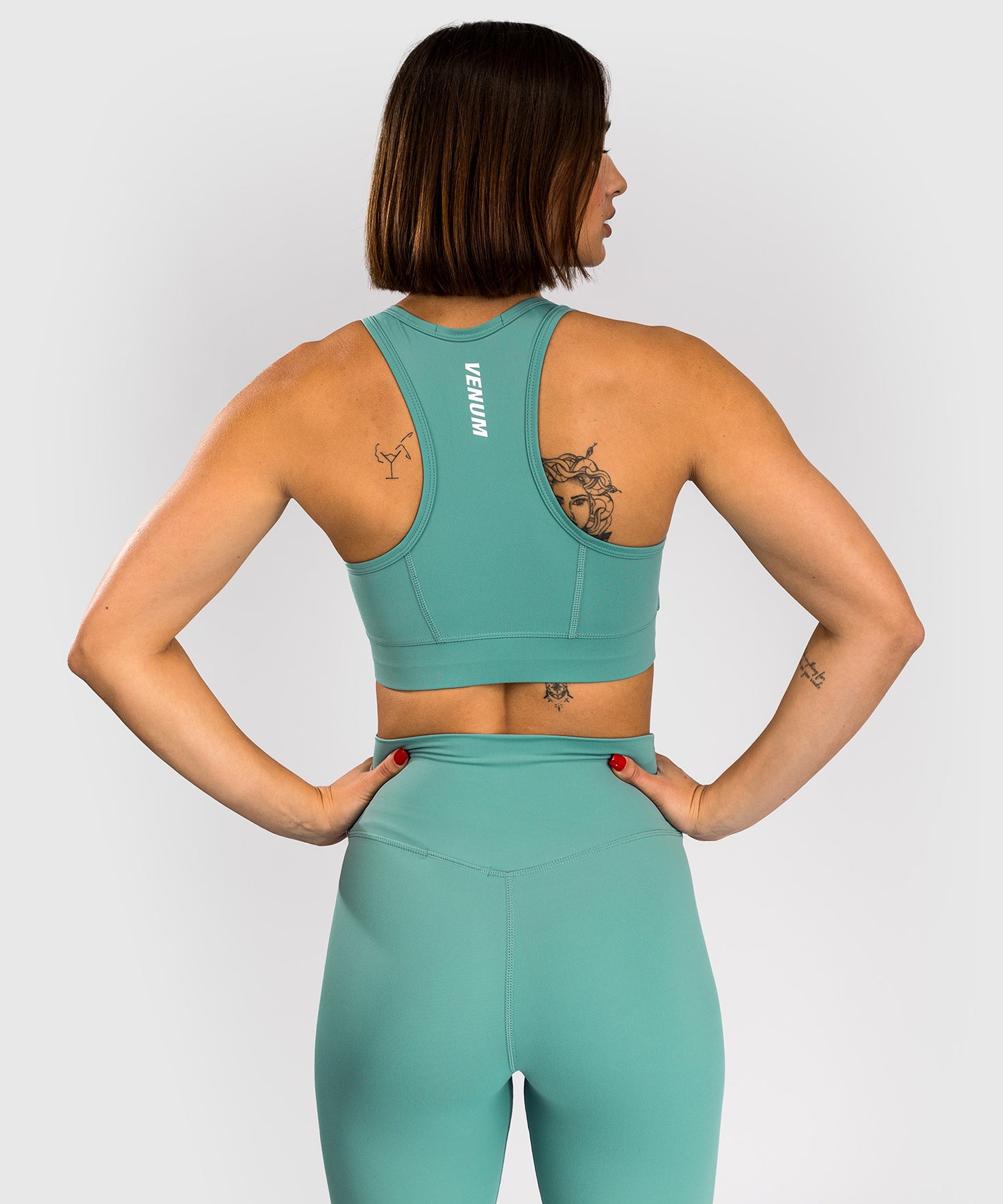 Venum Essential Women's Medium Impact Sports Bra - Aqua Green