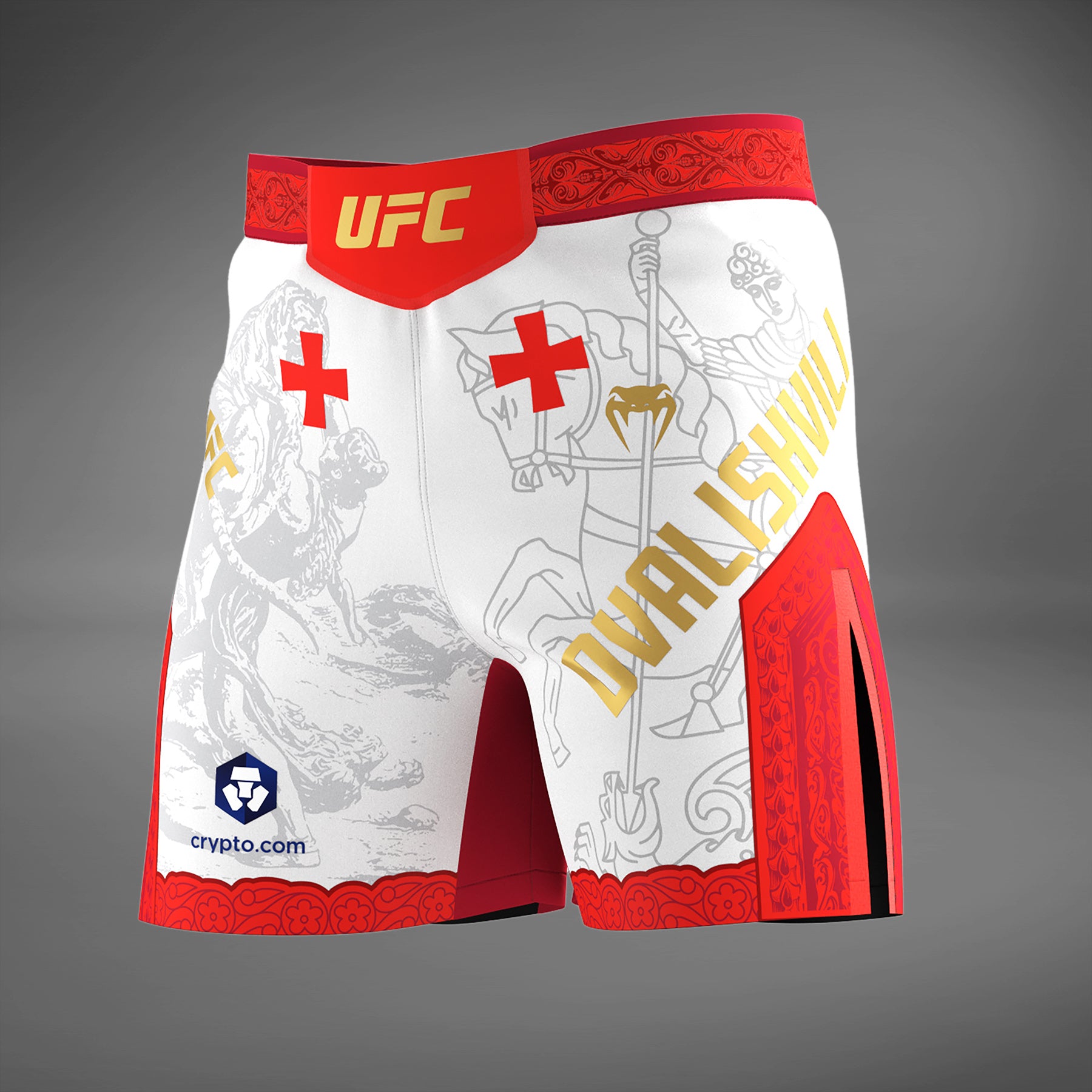 Men's UFC Unrivaled by Venum White Merab Dvalishvili Short Fit Fight S