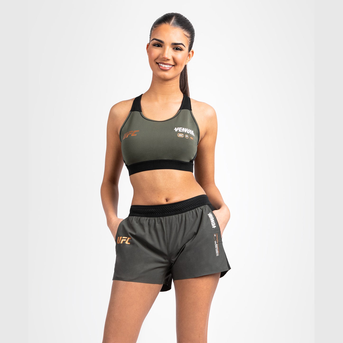 UFC Adrenaline by Venum Fight Week Women’s Performance Short - Khaki
