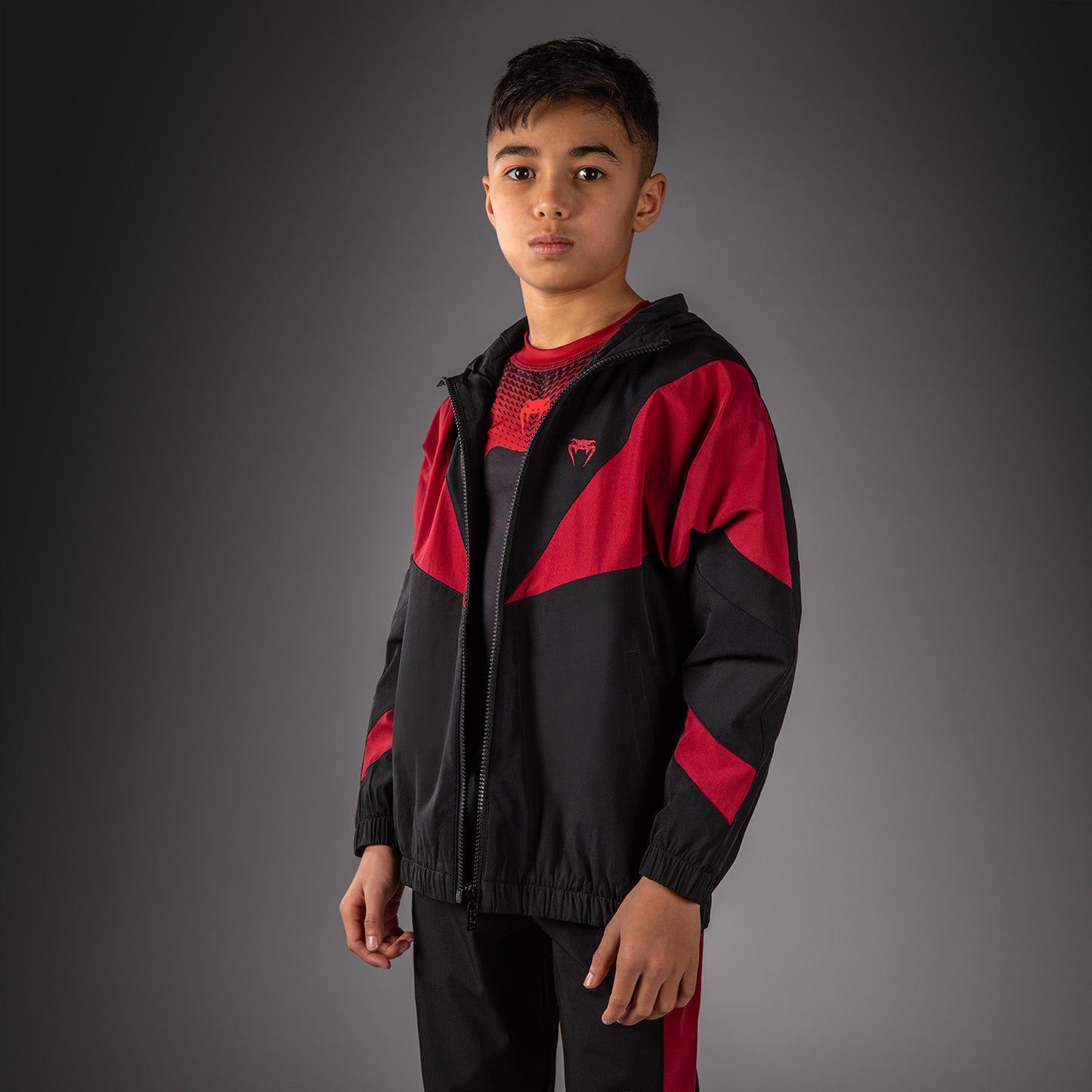 Venum Vectra Kids Track Jacket - Black/Red