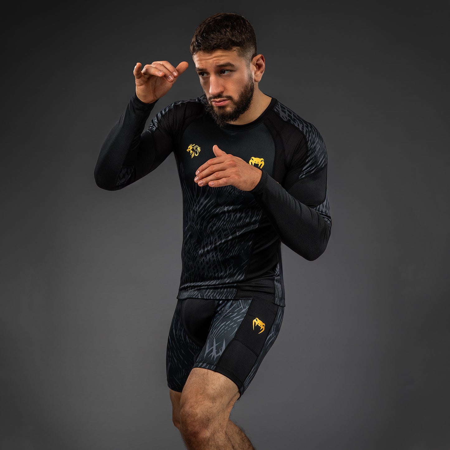 Venum x Chimaev Long Sleeve Rashguard - Black/Grey
