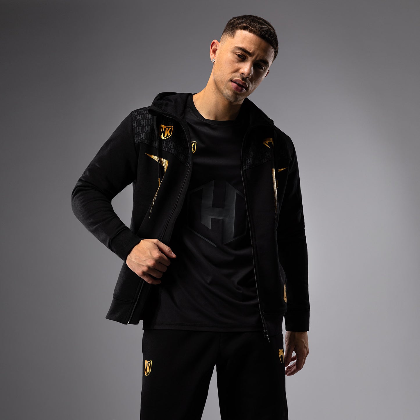 FK x Venum Hexagone MMA Hooded Jacket - Black/Gold