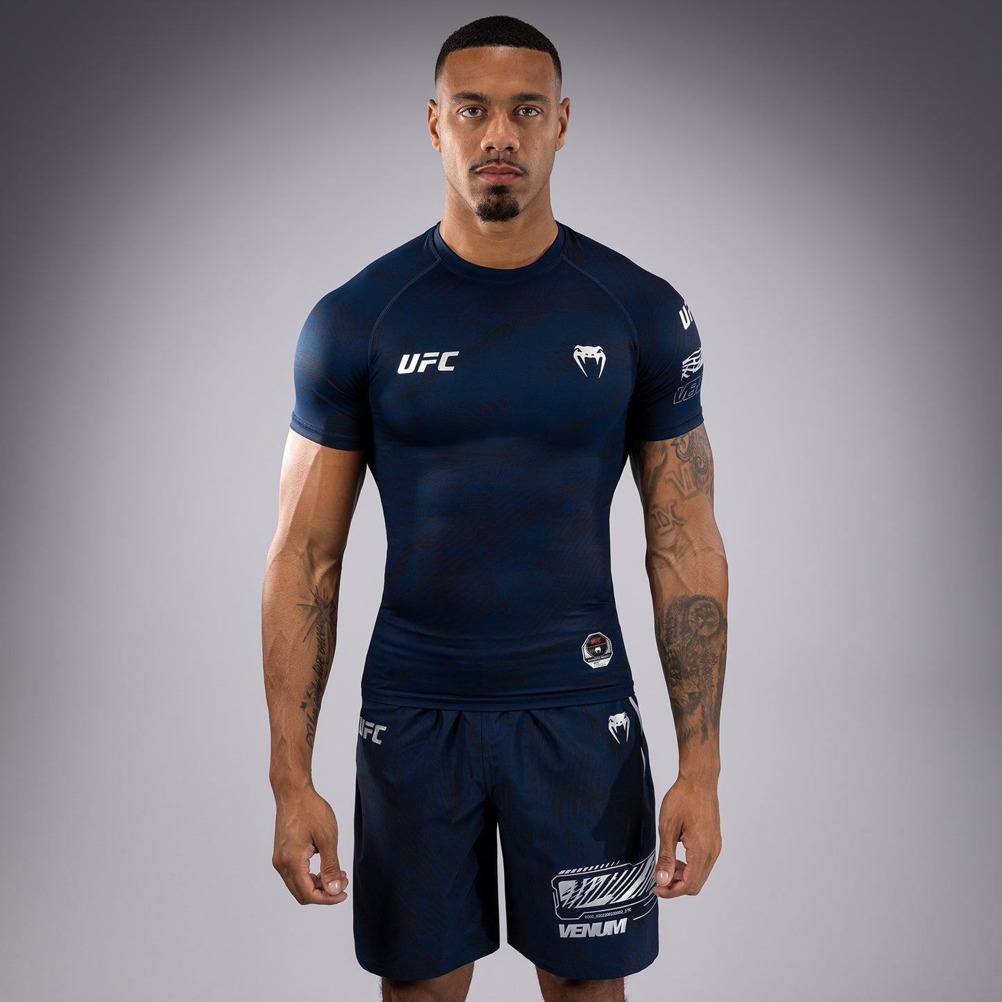 UFC Fusion by Venum Fight Week Men’s Performance Short Sleeve Rashguard - Oceanic Blue