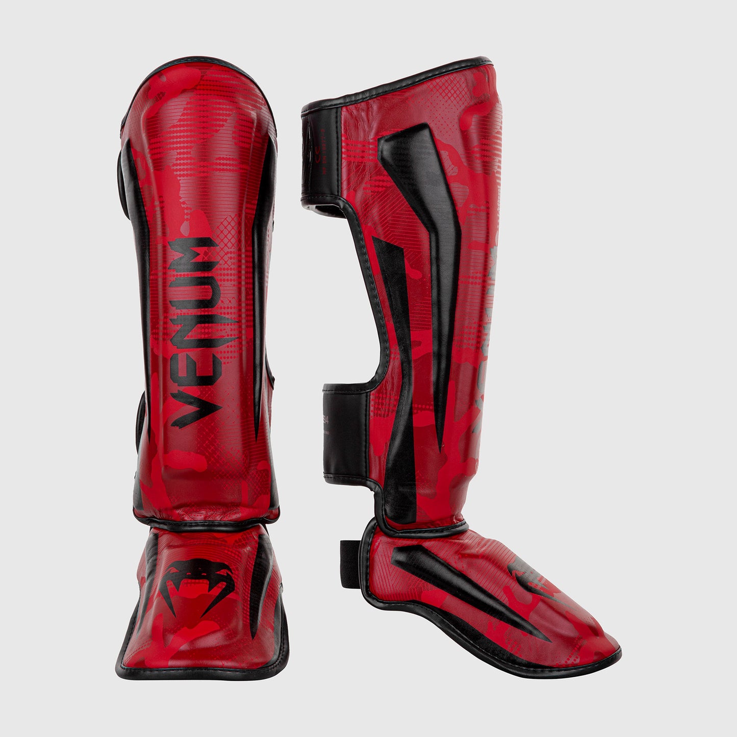 Venum Elite Shin Guard - Red Camo